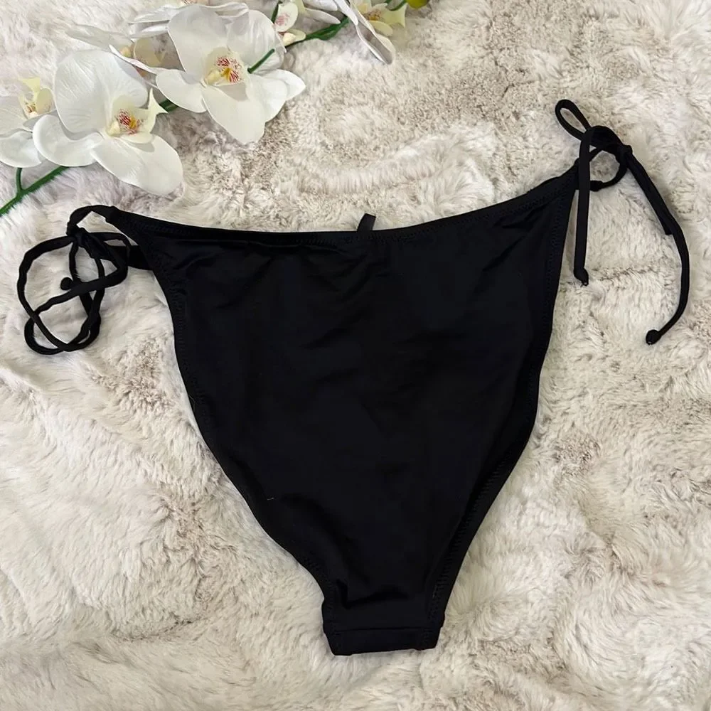 SKIMS Signature Swim Dipped Tie Bottoms Onyx Size 2X